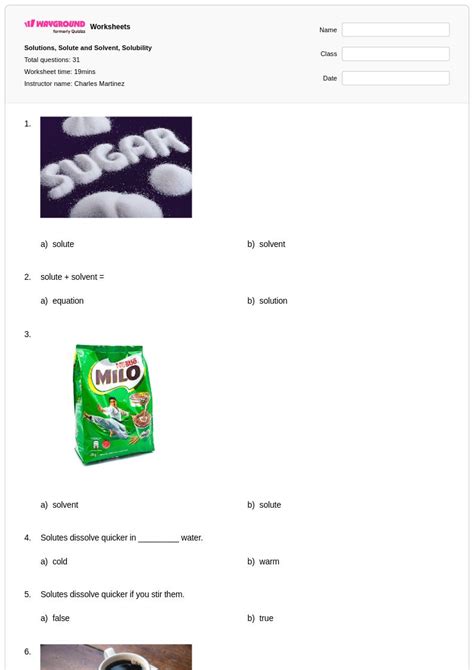 50+ Dilutions worksheets for Class 9 on Wayground | Free & Printable