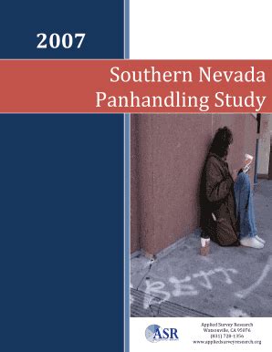 Fillable Online lasvegasnevada 2007 Southern Nevada Panhandling Study ...