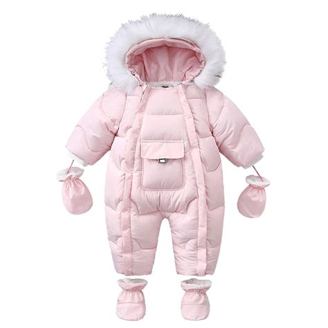 Fouhkni Baby Toddler Girls Boys Snowsuit Winter Coat Snow Wear Romper ...
