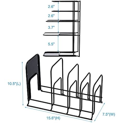 Toplife 7+ Pot Lids Organizer Rack + 5 Tier Heavy India | Ubuy
