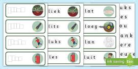 Bou Woorde Met Klanke -bl, -gl en -vl Woordkaarte - Twinkl