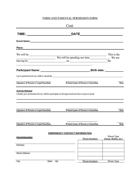 35 Permission Slip Templates & Field Trip Forms