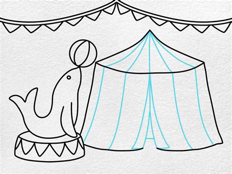 Circus Drawing (easy) - HelloArtsy