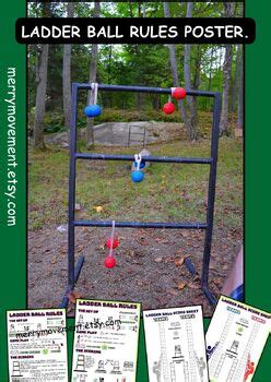Ladder Ball Rules Poster and Score Sheets| How to Play Ladder Ball? A ...