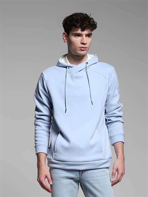 Light Blue Hooded Sweatshirt