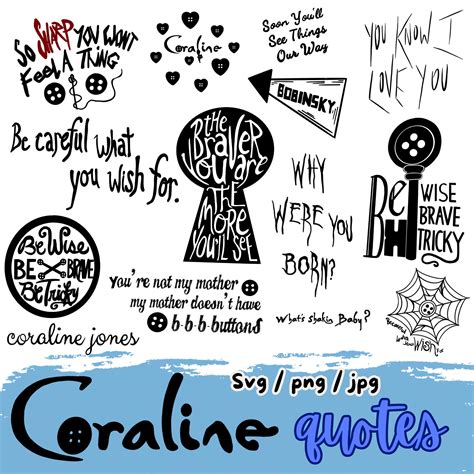 Coraline Svg Bundle, Coraline Quotes Svg, Coraline Svg , Cricut Files ...