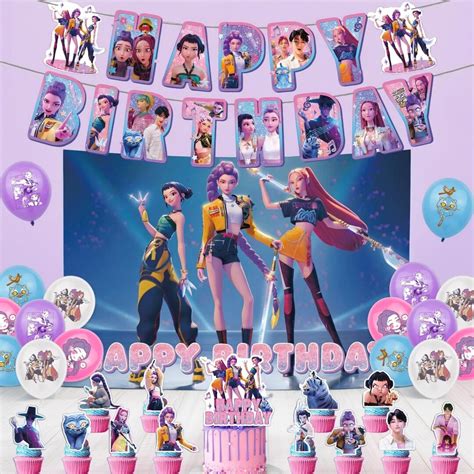 Buy Kpop Demon Hunters Birthday, K-pop Demon Hunters Party Decor - Kpop ...