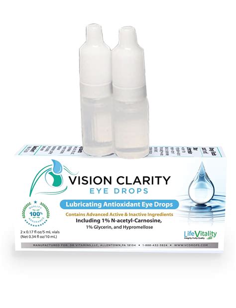 Buy Vision Clarity Eye Drops, 2 Vials per box each 5 ml, Dry Eye, more ...