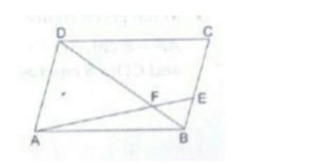 ABCD is a parallelogram and E is a point on BC. If the diagonal BD ...