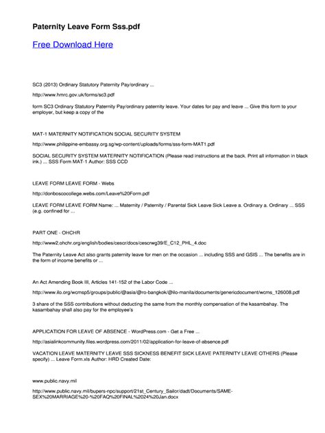 Image result for Paternity Leave Declaration Form