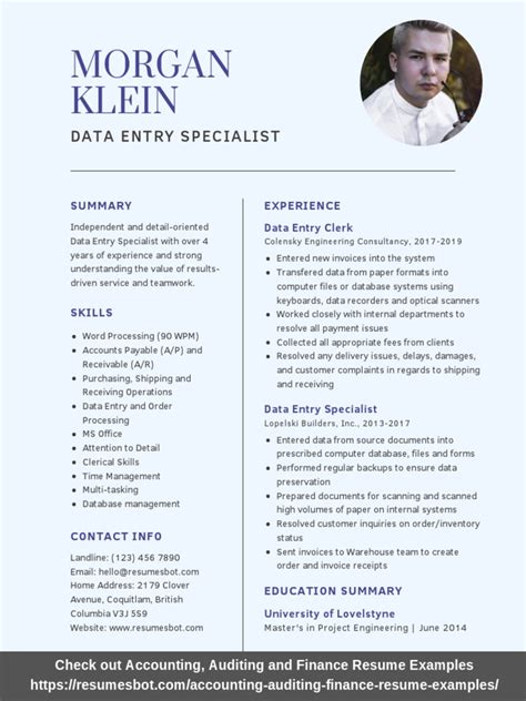 Image result for Data Entry Resume Summary