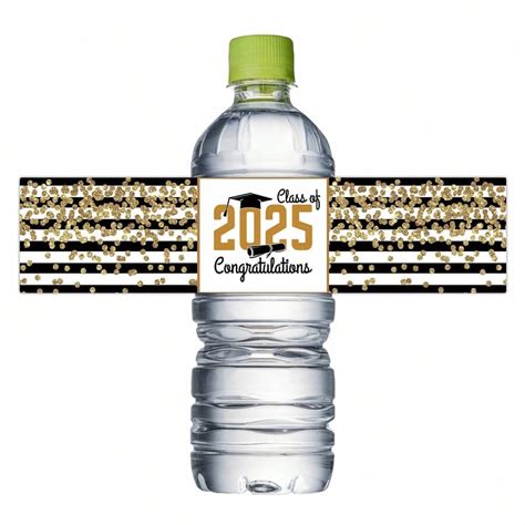 20 Stück Abschlussjahrgang 2025 Wasserflaschenetiketten, Herzlichen ...
