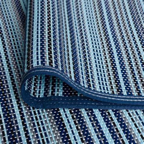 Tayse Luna 6 X 9 (ft) Dark Blue Outdoor Stripe Coastal Area Rug LNA1007 ...