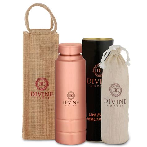 Divine copper King Premium Copper Water Bottle, 99% Pure Copper ...