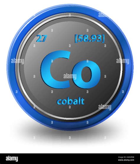 Cobalt chemical element. Chemical symbol with atomic number and atomic mass Stock Vector Image ...