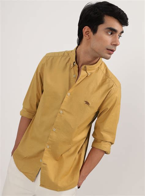 Andamen Ochre Oxford Shirt - Full