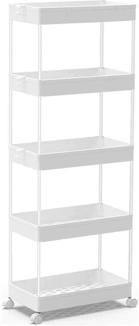 5-Tier Storage Cart, Rolling Utility Cart, Slide Out India | Ubuy