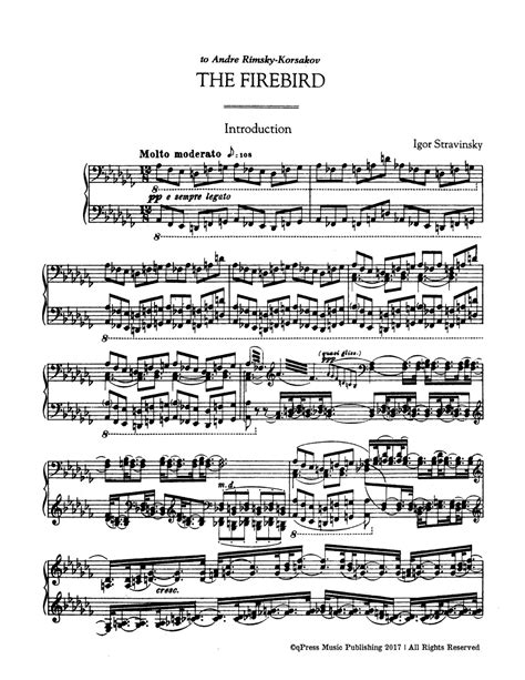 The Firebird Complete Piano Score | Piano Files