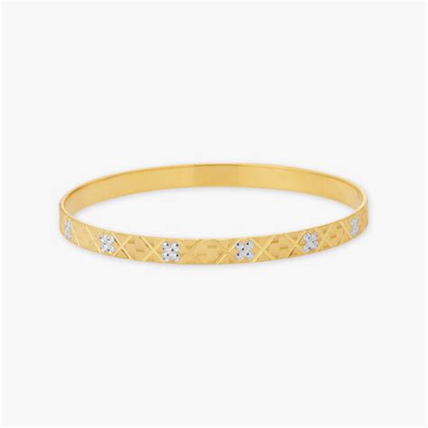 Rhodium Gold Bangle Set