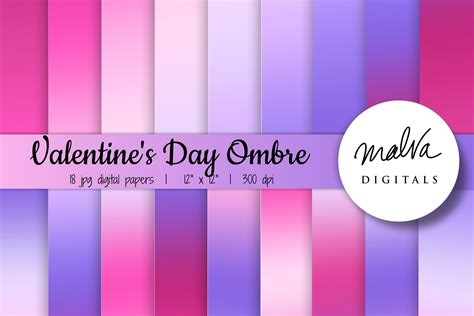 Valentine's Day Colors Ombre Backgrounds Graphic by MalvaDigitals ...