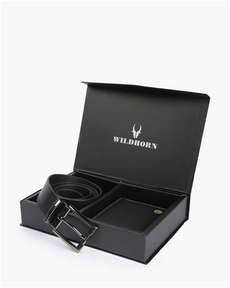 Buy Black WILDHORN Old River Bi-Fold Wallet with Belt | AJIO