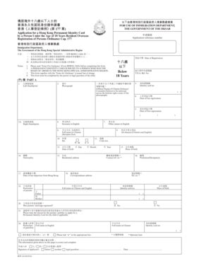 Fillable Online immd gov BApplicationb for a Hong Kong Permanent ...