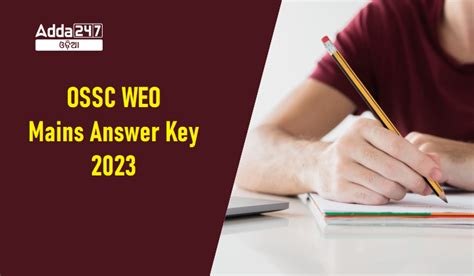 OSSC Welfare Extension Officer Mains Answer key 2023 PDF Out