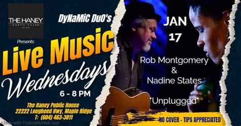 Rob Mongomery & Nadine States Unplugged, The Haney Public House, 22222 ...