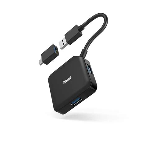Hama USB Hub, Multiport USB Hub with Transmission Speed up to 5GBPS ...