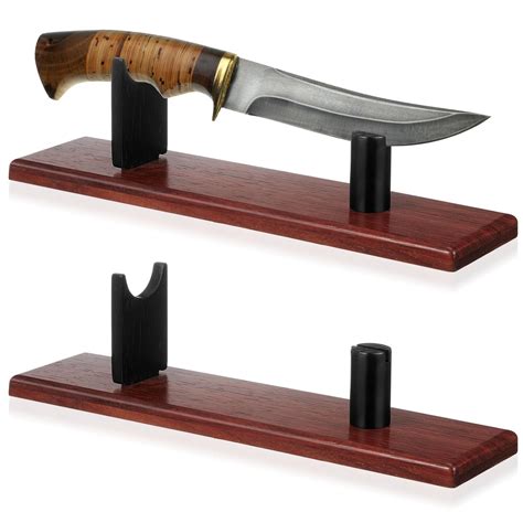 Amazon.com: Yookeer 2 Pcs Wood Knife Display Stand Blade Knife ...