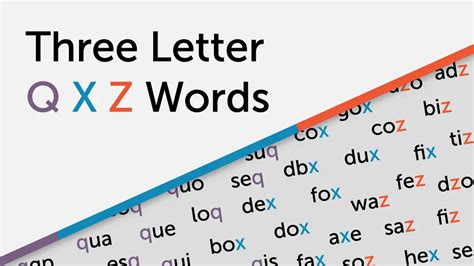 Three Letter Q, X, and Z Words Cheat Sheet | News