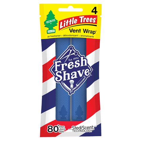 Little Trees Air Freshener Vent Wrap Fresh Shave Fragrance 4-Pack ...