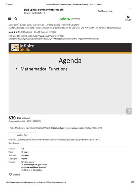 Image result for Course for Excel 2016 Free with PDF