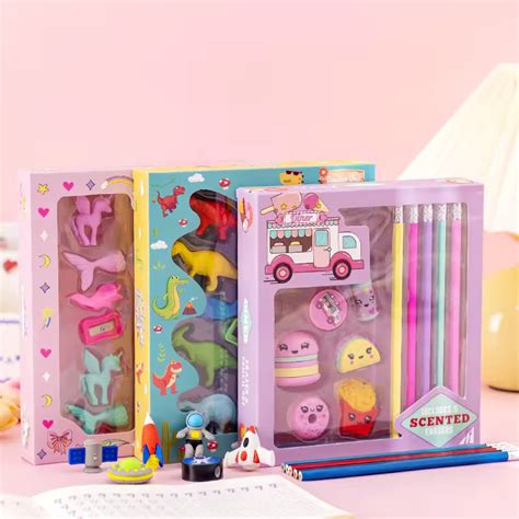 13 in 1 scented pencil eraser gift theme set – Demoda