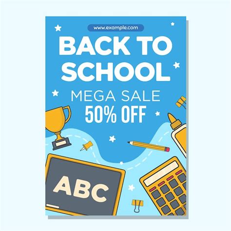 Back to school sale poster set back to school template promo with ...