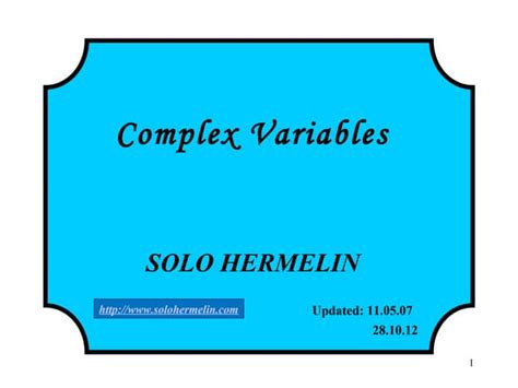 Image result for Complex Variables Math Class