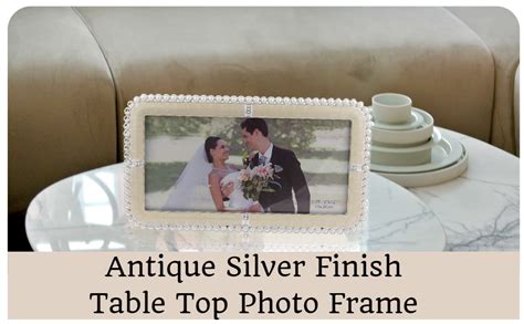 Lavanaya Silver - Antique Silver Finish Table Top Photo Frame (Silver ...