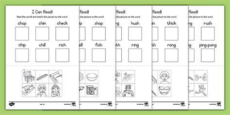 I Can Read Phase 3 Consonant Digraph Words Worksheet / Worksheet