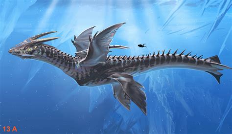 Grey arctic sea dragon | Subnautica creatures, Subnautica concept art ...