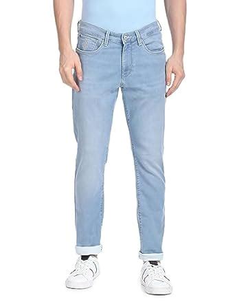 U.S. POLO ASSN. Men's Brandon Slim Tapered Jeans (UDJENC0107_Light Wash ...