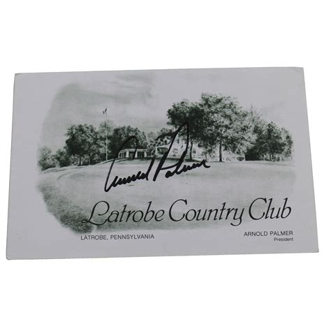 Lot Detail - Arnold Palmer Signed Latrobe Country Club Scorecard PSA ...