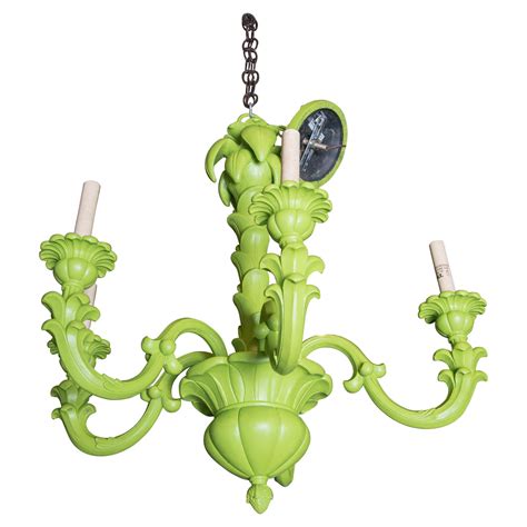 Spring Green Foliate Chandelier For Sale at 1stDibs | green chandelier