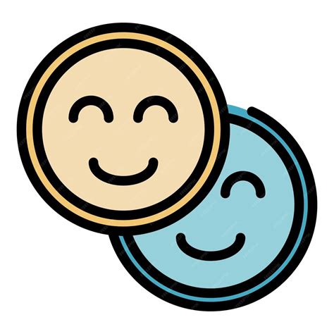 Premium Vector | Trust emoji icon outline trust emoji vector icon color flat isolated