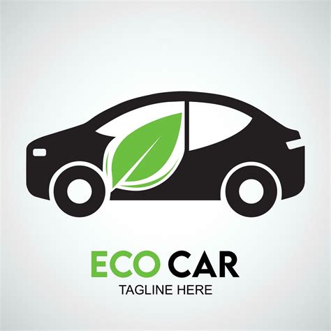 Multipurpose Eco Car Logo Design Template. Black Car And Green Leaf Icon. Car Sign. Environment ...