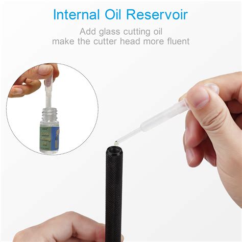 Oil Feed Carbide Tip Glass Tools Glass Cutting Kit With Oil Bottle ...