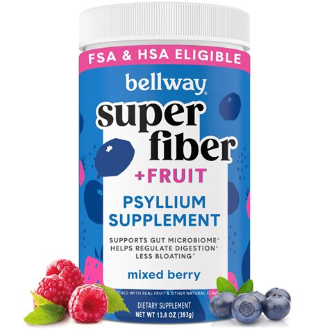 Mua Bellway Super Fiber Powder + Fruit, Sugar Free Organic Psyllium ...