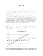 Free Fall Lab Report 的图像结果