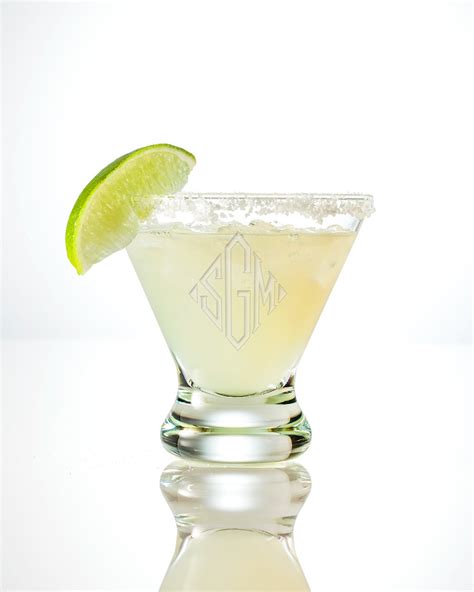 Engraved Margarita Glass Sets, 7oz Personalized Etched Margarita ...