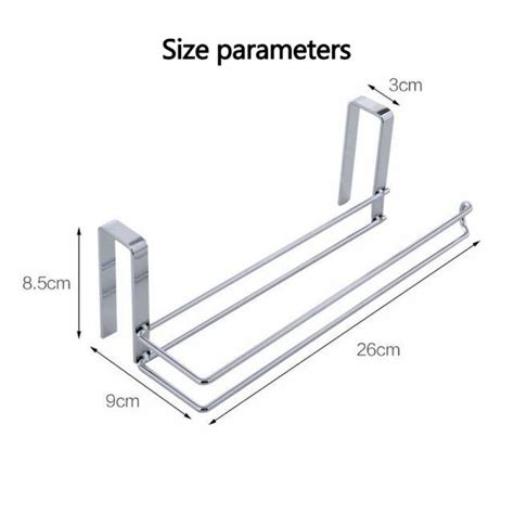 Buy Kitchen Bathroom Roll Holder Under Shelf Paper Towel Rack Over Door ...