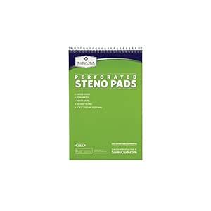 Member's Mark Perforated Steno Pad, 6" x 9", White, 12pk. : Amazon.in ...